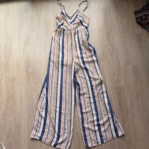 Xhilaration striped jumpsuit